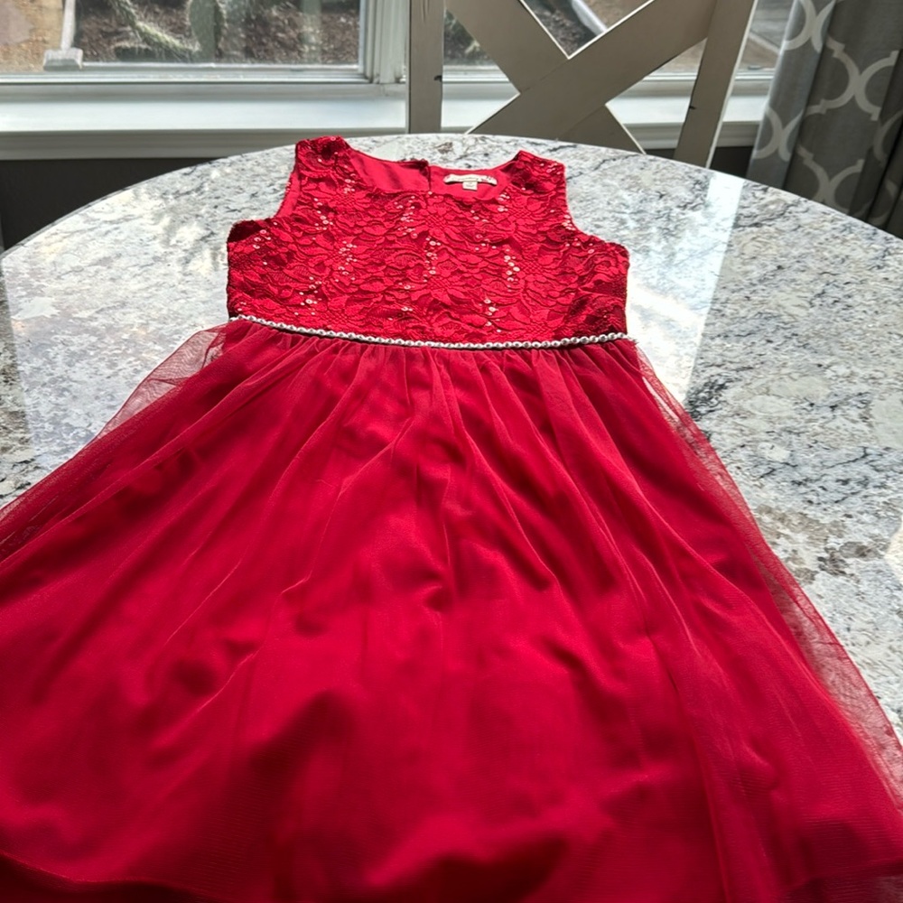 Red Speechless Kids dress